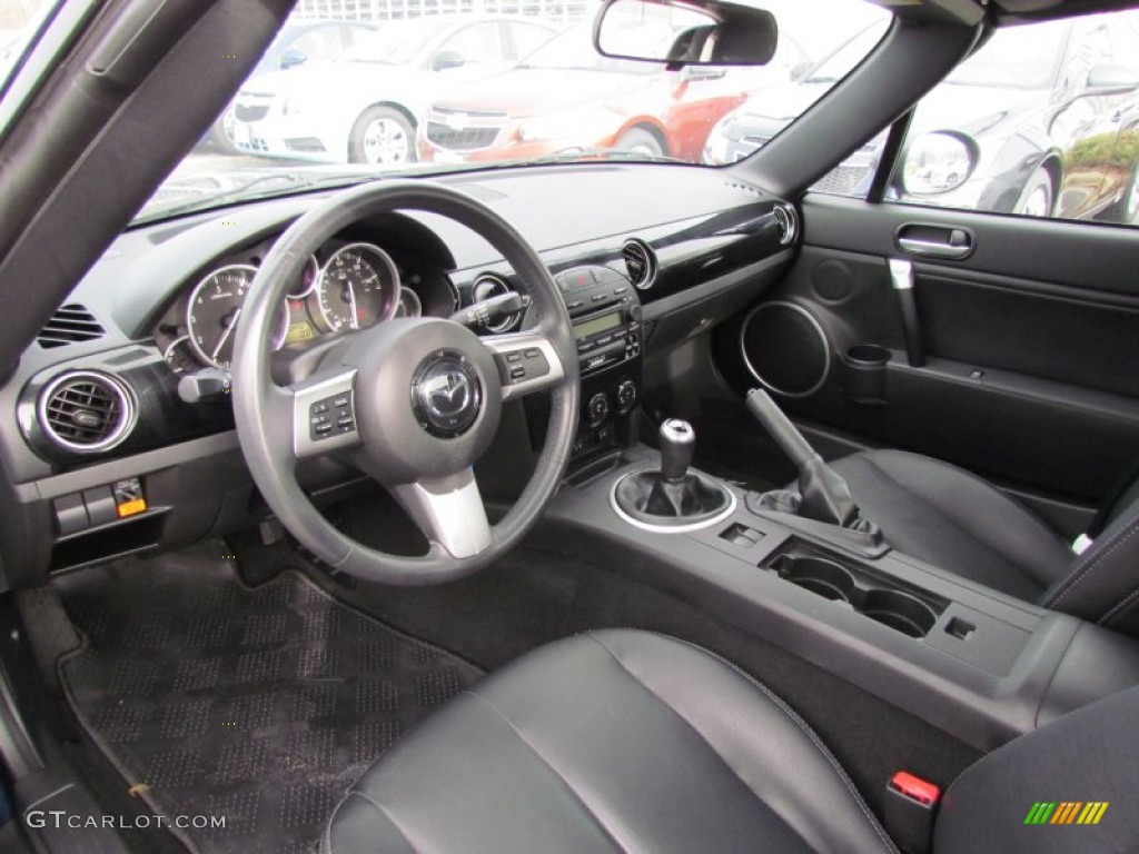 Black Interior 2008 Mazda MX-5 Miata Grand Touring Hardtop Roadster Photo #57447532