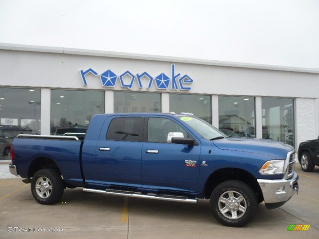 2011 Ram 2500 HD Laramie Mega Cab 4x4 - Deep Water Blue Pearl / Dark Slate photo #2