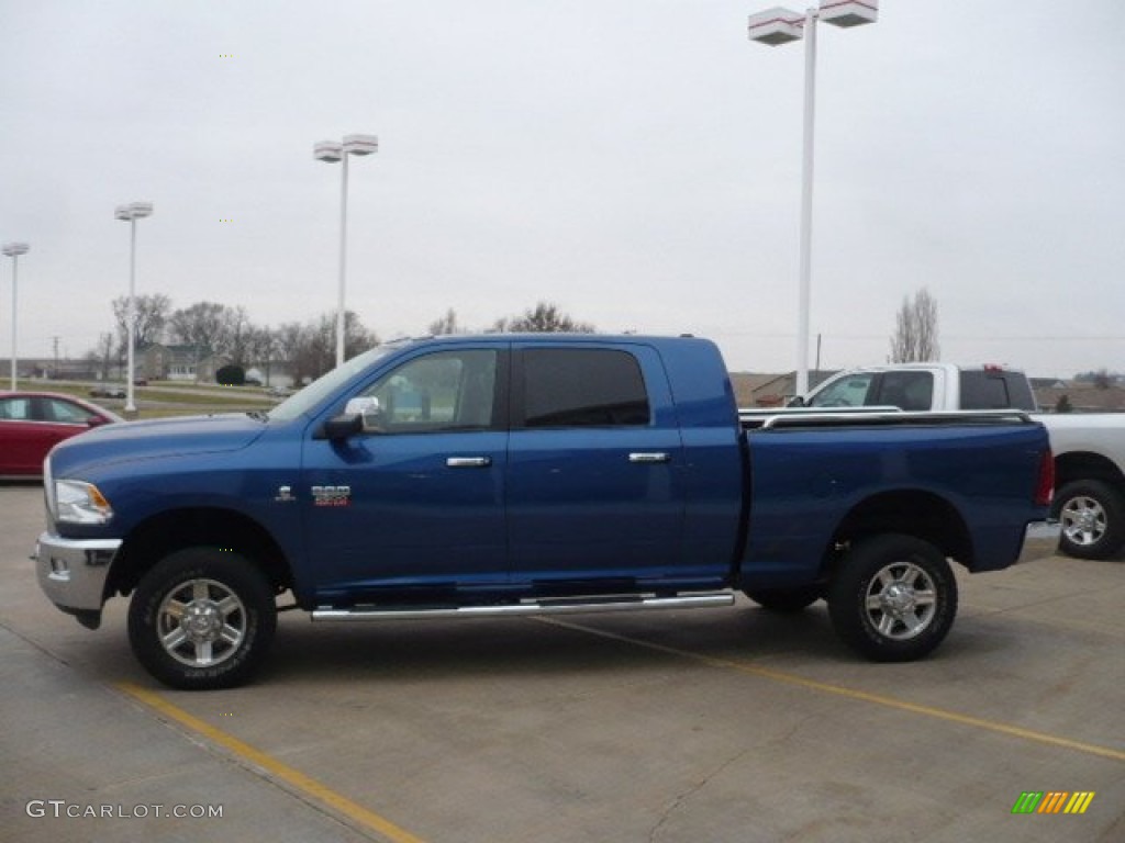 2011 Ram 2500 HD Laramie Mega Cab 4x4 - Deep Water Blue Pearl / Dark Slate photo #3