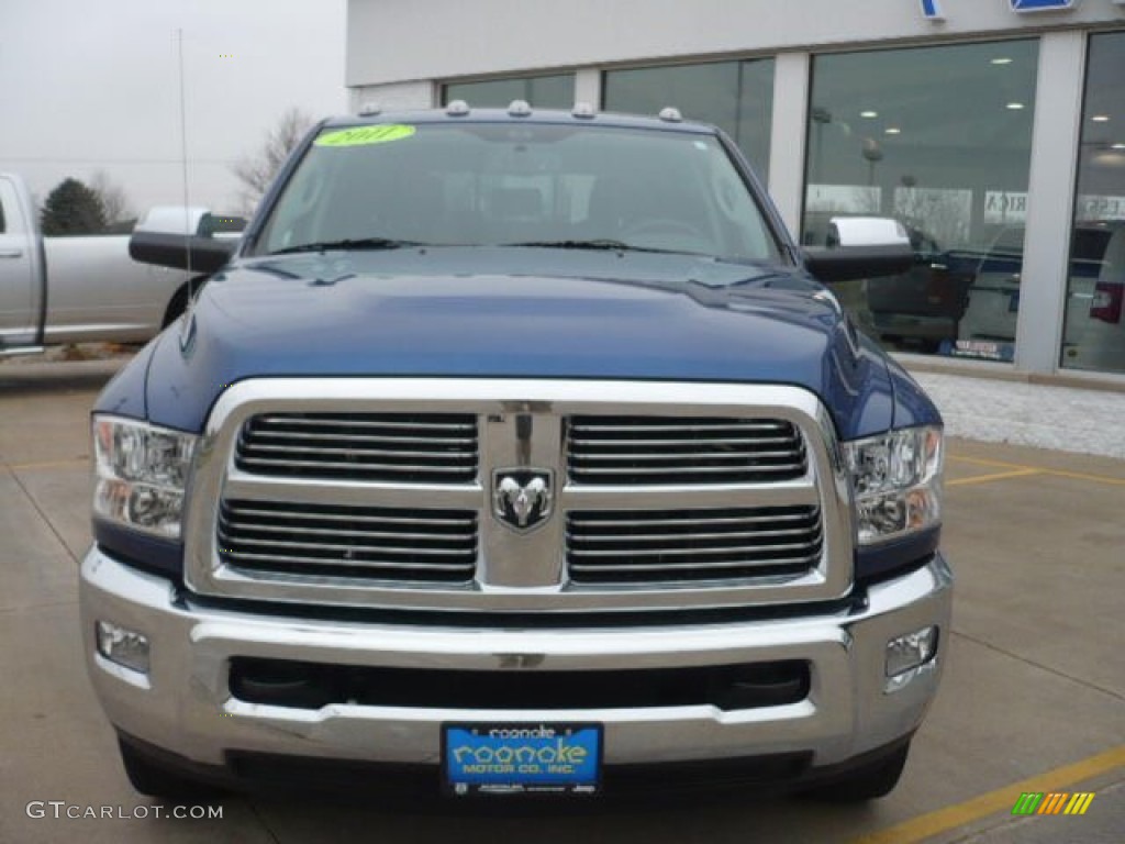 2011 Ram 2500 HD Laramie Mega Cab 4x4 - Deep Water Blue Pearl / Dark Slate photo #11