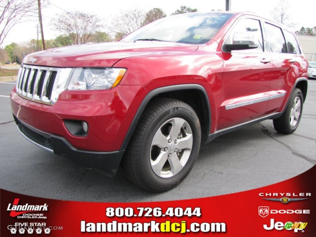 2011 Grand Cherokee Limited - Inferno Red Crystal Pearl / Black/Light Frost Beige photo #1