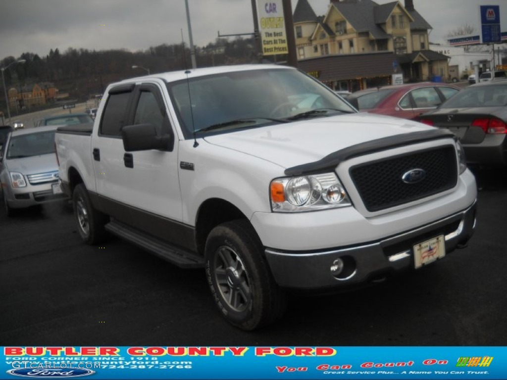 2006 F150 XLT SuperCrew 4x4 - Oxford White / Tan photo #18