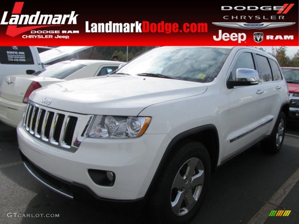 2011 Grand Cherokee Limited - Stone White / Black/Light Frost Beige photo #1