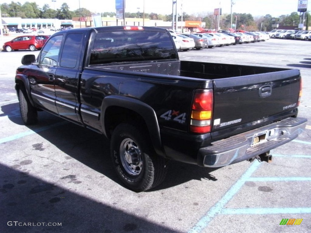 2000 Silverado 2500 LT Extended Cab 4x4 - Onyx Black / Medium Gray photo #8