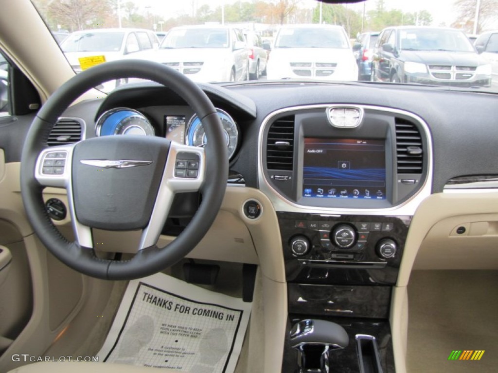2012 Chrysler 300 Limited Black/Light Frost Beige Dashboard Photo #57450535