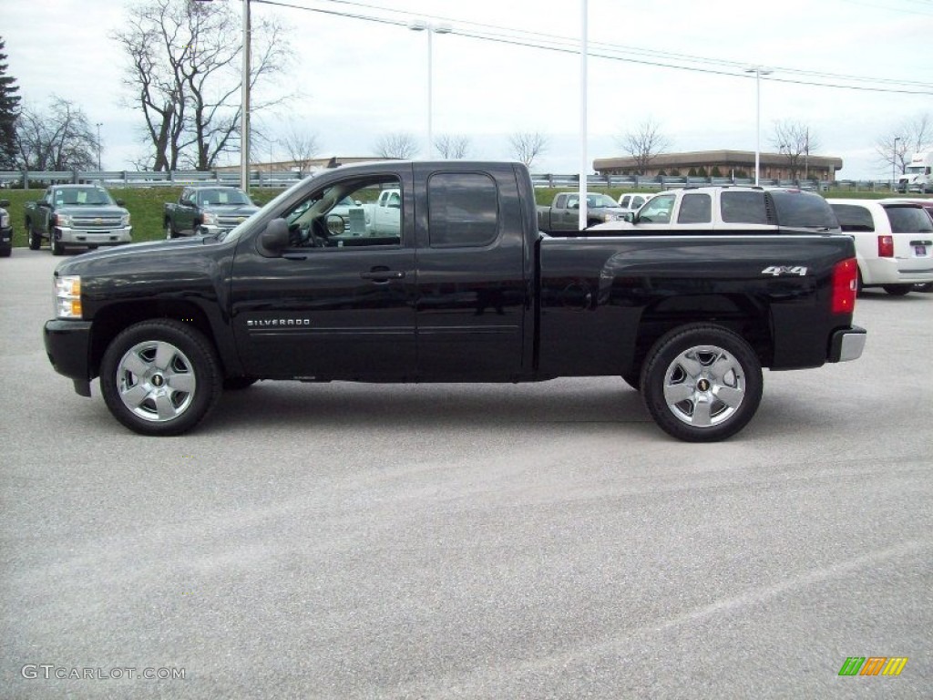 2011 Silverado 1500 LT Extended Cab 4x4 - Black / Ebony photo #13