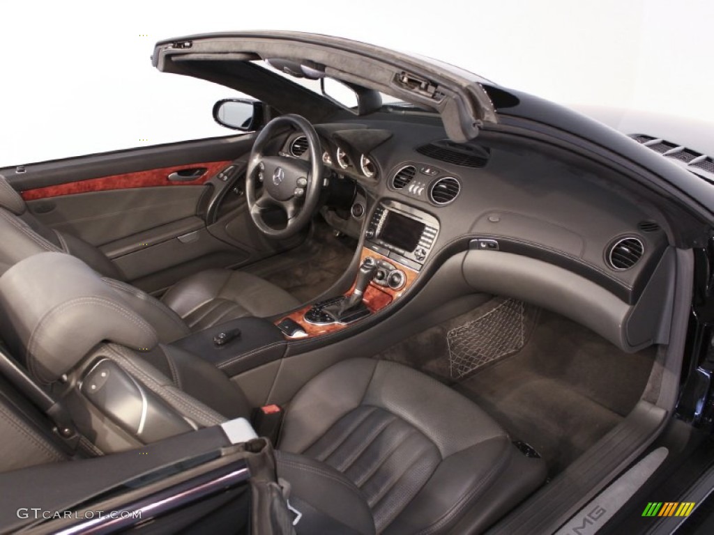 Charcoal Interior 2005 Mercedes-Benz SL 65 AMG Roadster Photo #57450757