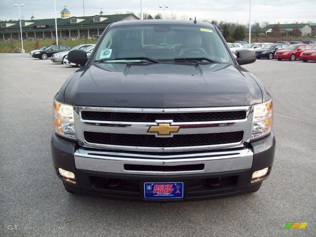 2011 Silverado 1500 LT Crew Cab 4x4 - Taupe Gray Metallic / Ebony photo #14