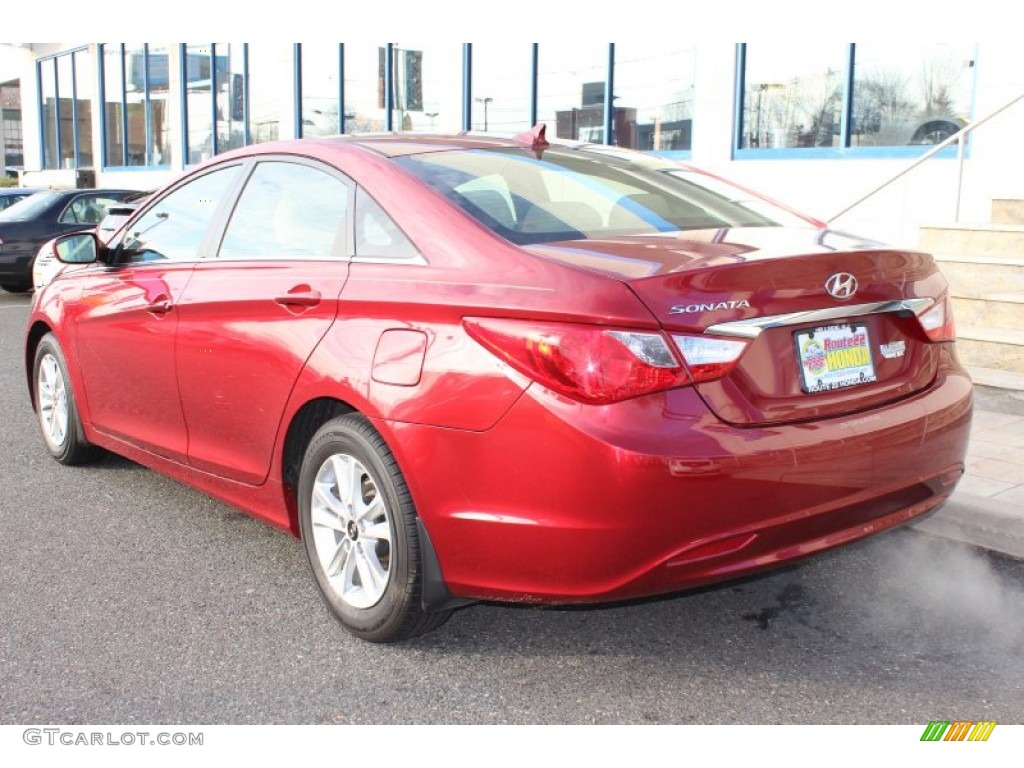 2011 Sonata GLS - Venetian Red / Camel photo #4
