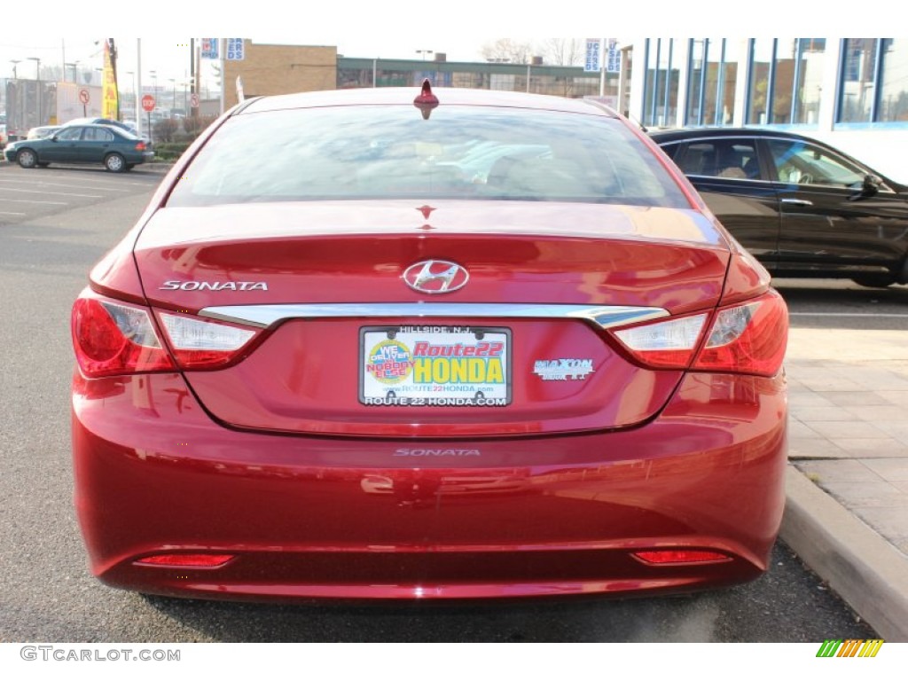2011 Sonata GLS - Venetian Red / Camel photo #5
