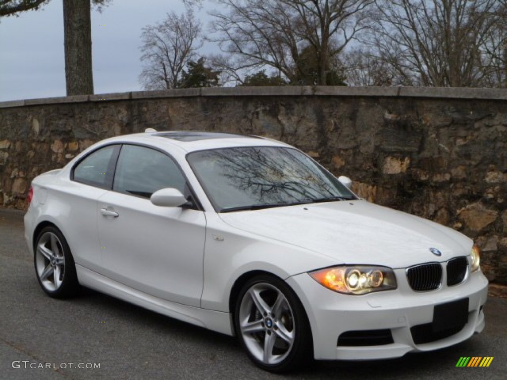 2008 1 Series 135i Coupe - Alpine White / Black photo #1