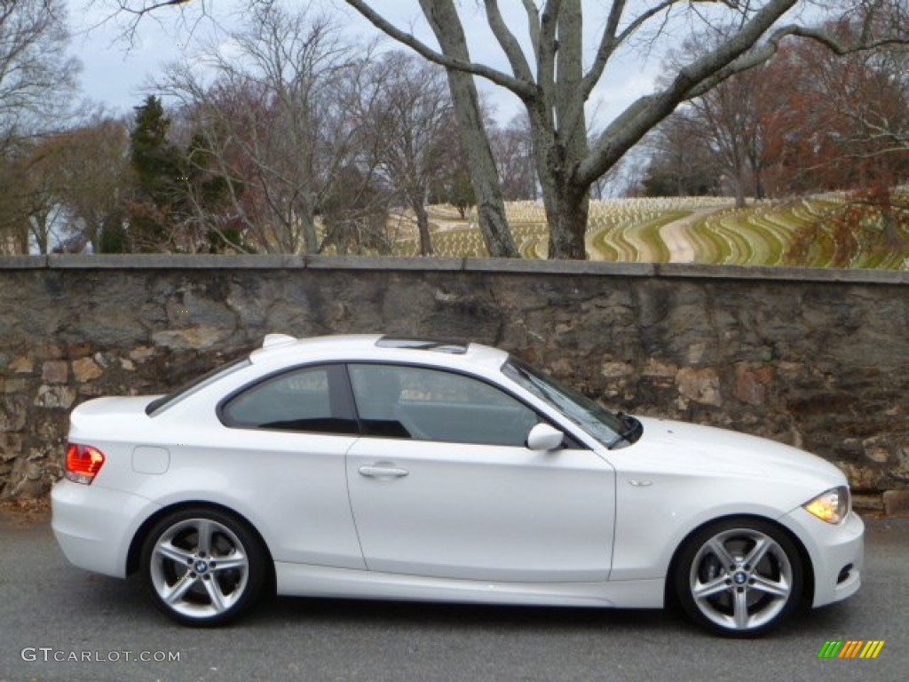 2008 1 Series 135i Coupe - Alpine White / Black photo #2