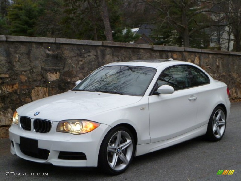 2008 1 Series 135i Coupe - Alpine White / Black photo #4