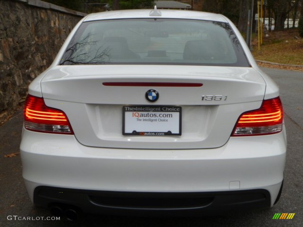 2008 1 Series 135i Coupe - Alpine White / Black photo #6