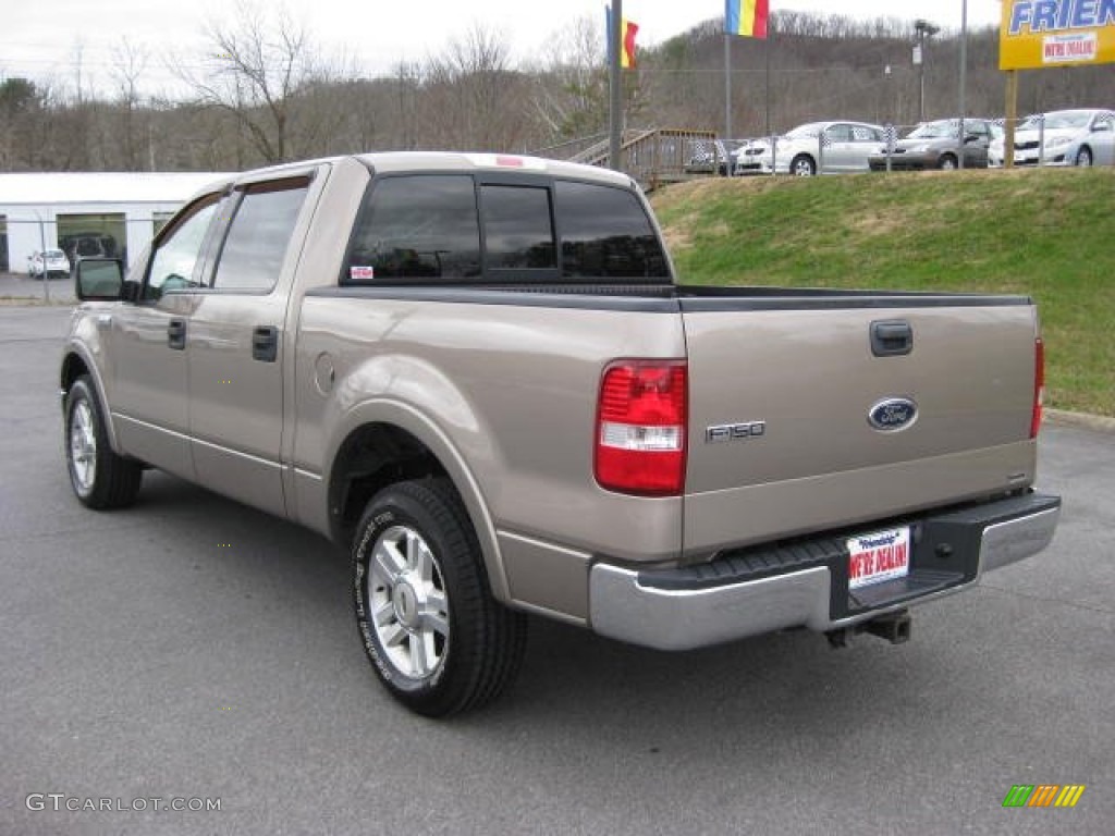 2004 F150 Lariat SuperCrew - Arizona Beige Metallic / Tan photo #9