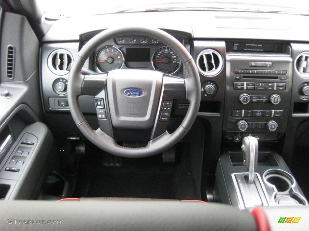 2012 Ford F150 FX4 SuperCrew 4x4 FX Sport Appearance Black/Red Dashboard Photo #57458048