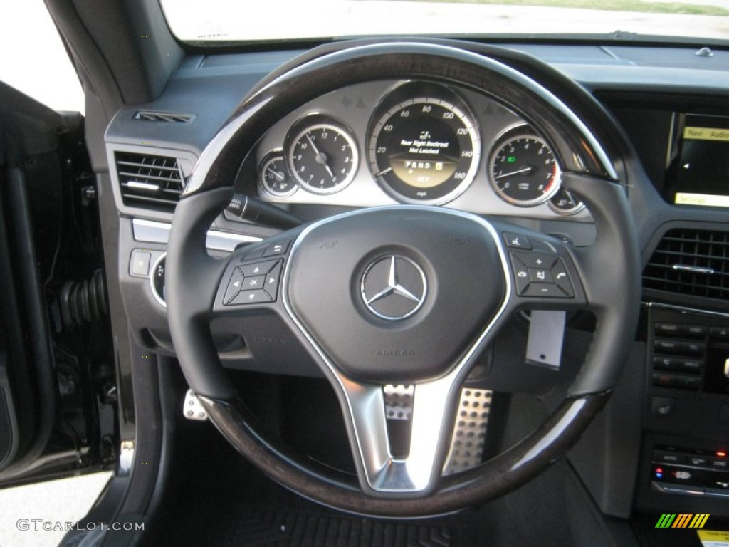 2012 Mercedes-Benz E 350 Coupe Red/Black Steering Wheel Photo #57460108