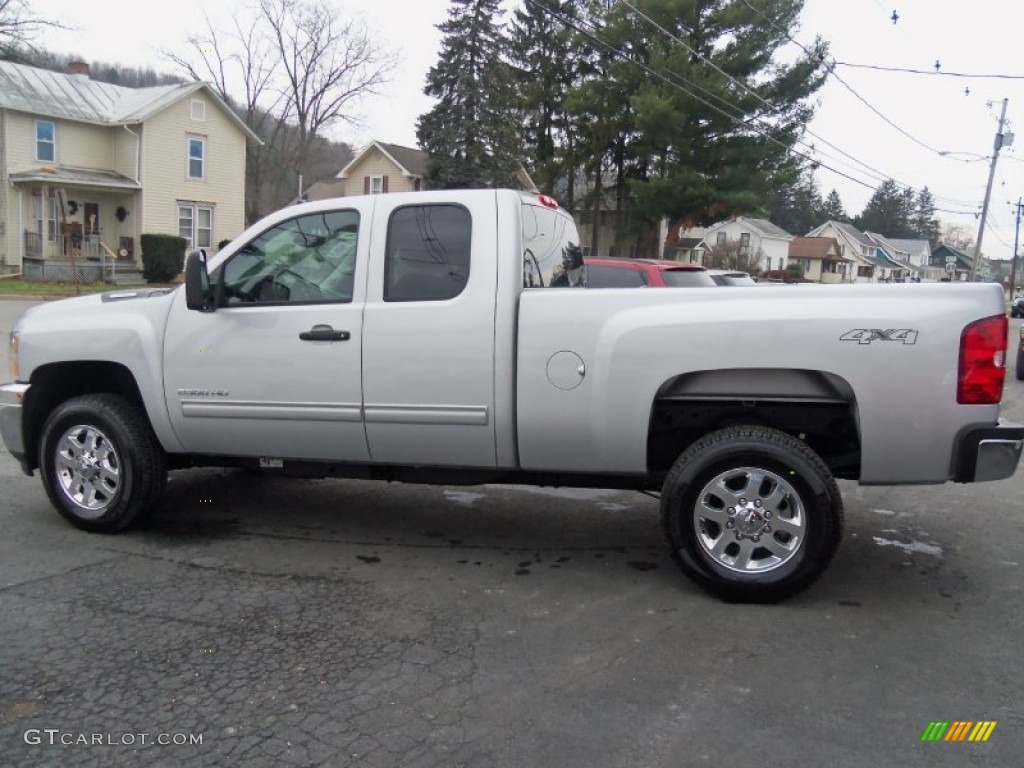 Sheer Silver Metallic 2011 Chevrolet Silverado 2500HD LT Extended Cab 4x4 Exterior Photo #57461295