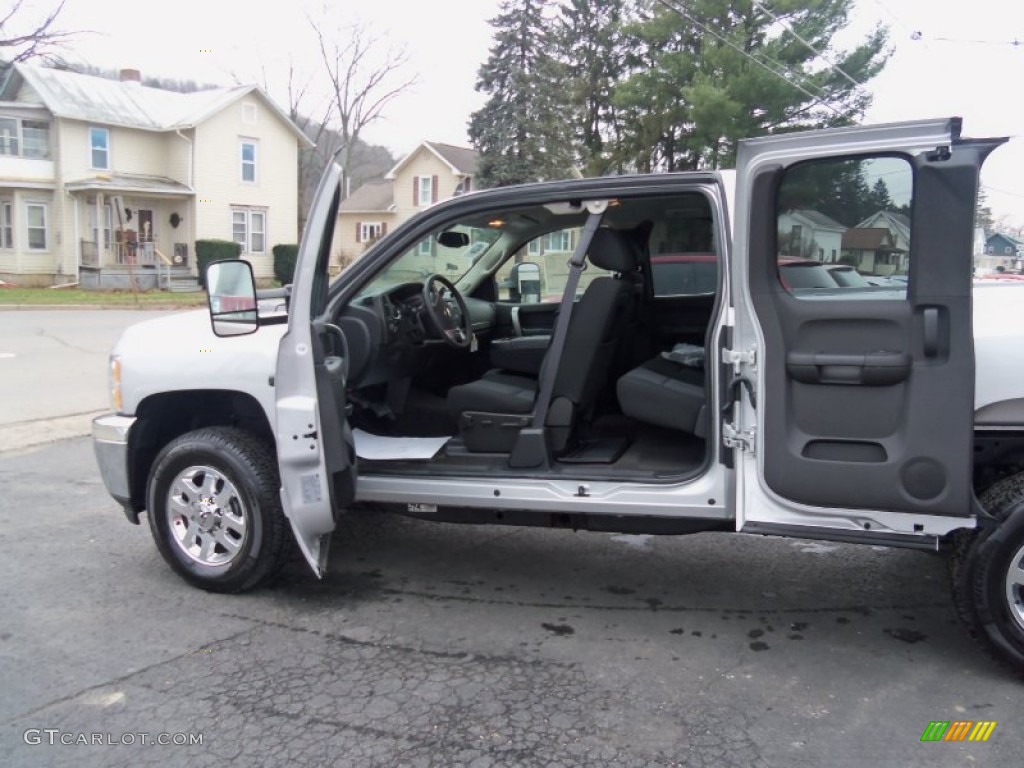 Ebony Interior 2011 Chevrolet Silverado 2500HD LT Extended Cab 4x4 Photo #57461329