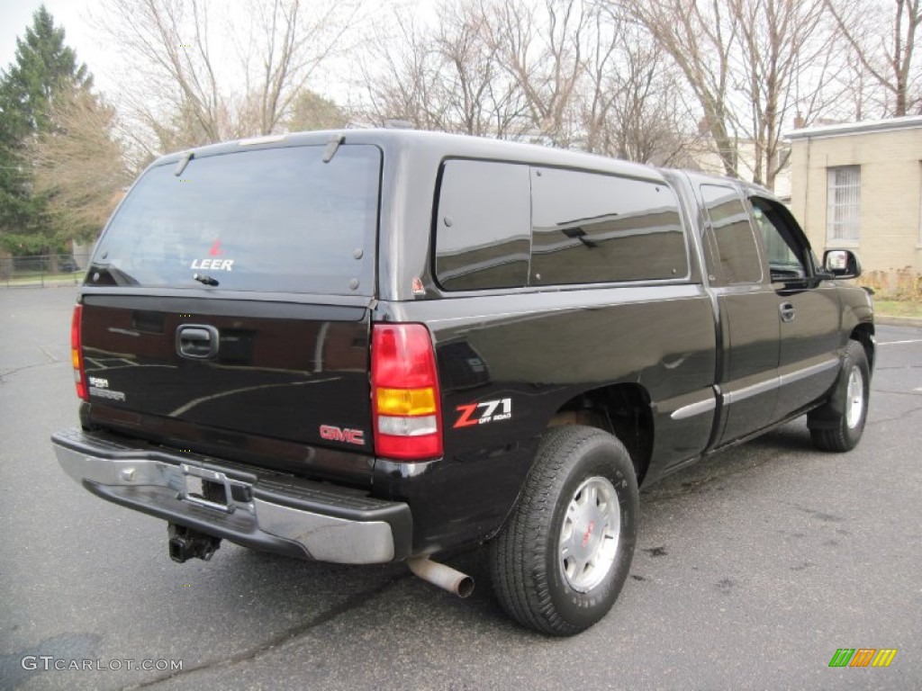 2001 Sierra 1500 SLE Extended Cab 4x4 - Onyx Black / Graphite photo #7