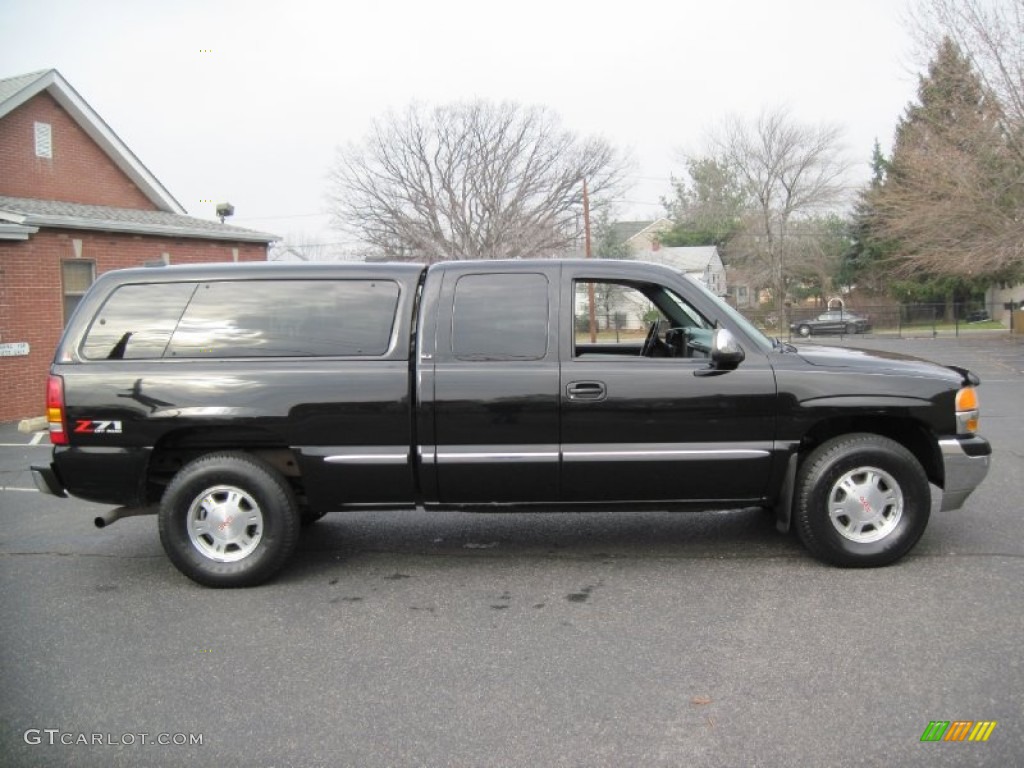 2001 Sierra 1500 SLE Extended Cab 4x4 - Onyx Black / Graphite photo #9