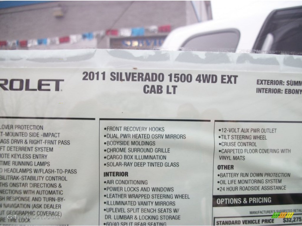 2011 Silverado 1500 LT Extended Cab 4x4 - Summit White / Ebony photo #42