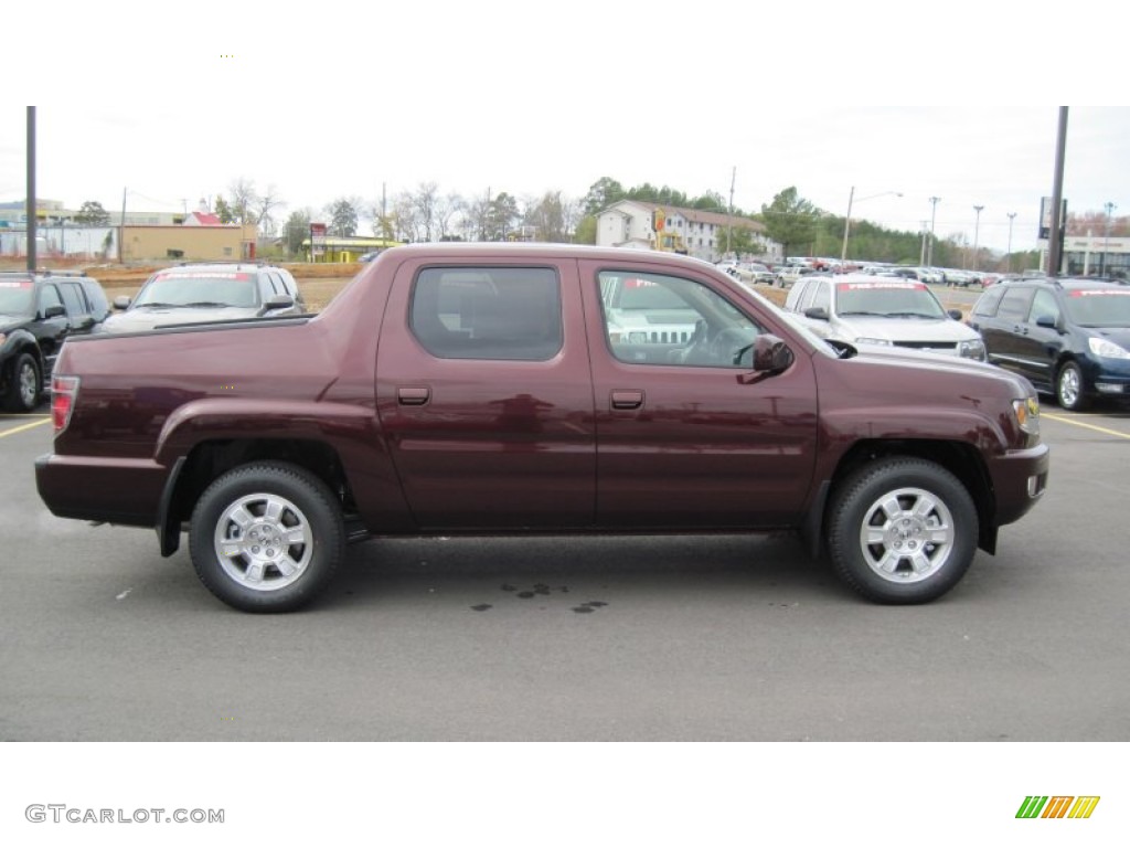 2012 Ridgeline RTS - Dark Cherry Pearl II / Beige photo #6