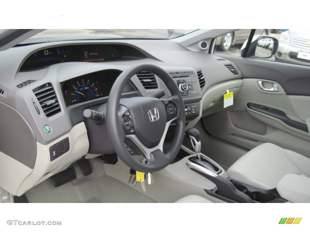 Stone Interior 2012 Honda Civic Hybrid Sedan Photo #57464164