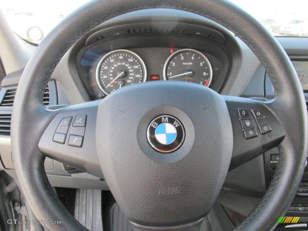 2007 BMW X5 4.8i Black Steering Wheel Photo #57468229