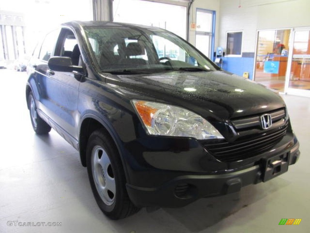 2009 CR-V LX 4WD - Crystal Black Pearl / Gray photo #4