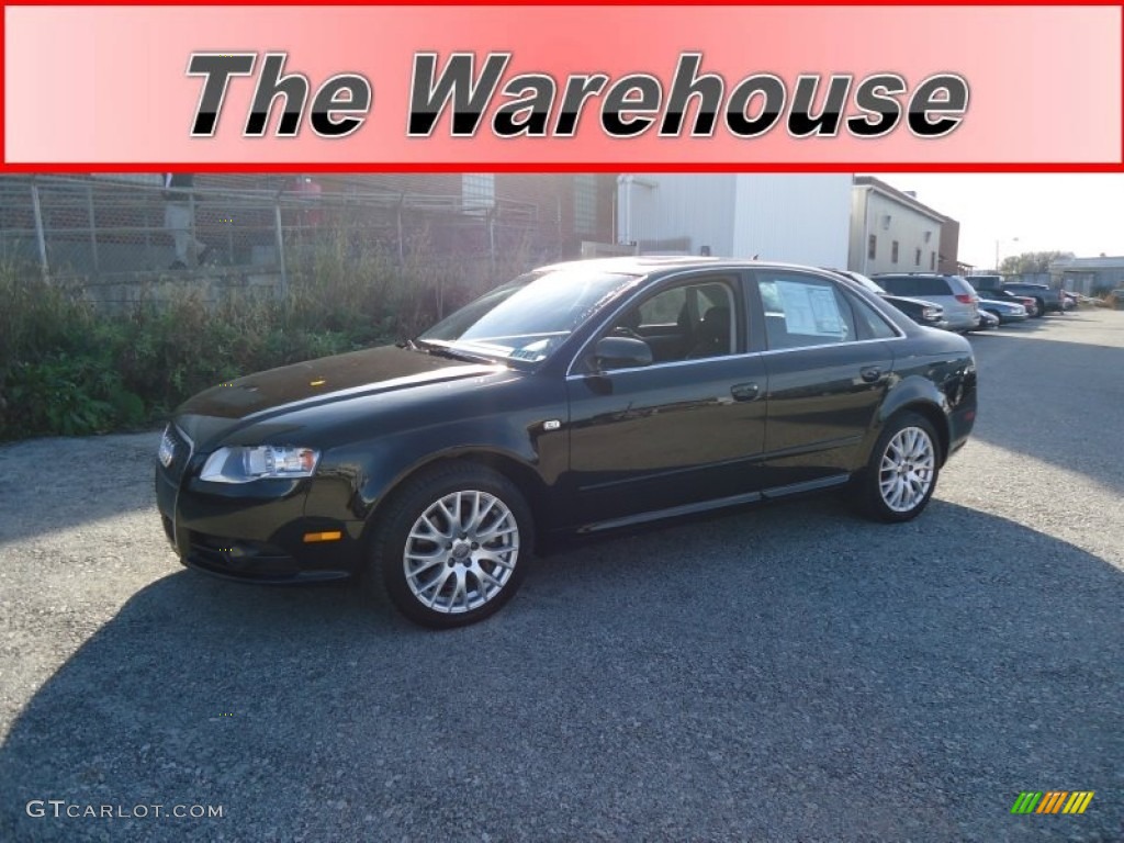 2008 A4 2.0T quattro S-Line Sedan - Brilliant Black / Black photo #1