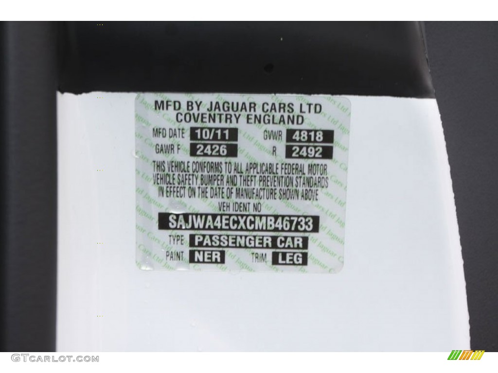 2012 XK Color Code NER for Polaris White Photo #57471052