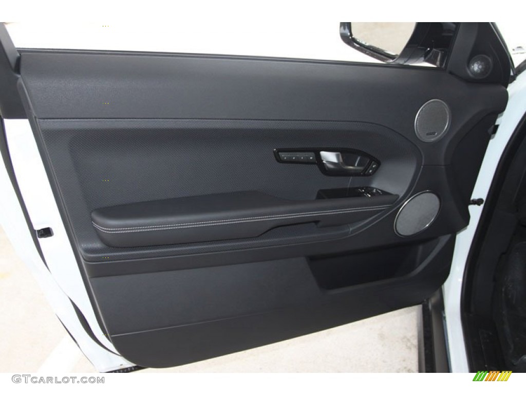 2012 Land Rover Range Rover Evoque Coupe Dynamic Dynamic Ebony/Cirrus Door Panel Photo #57471181