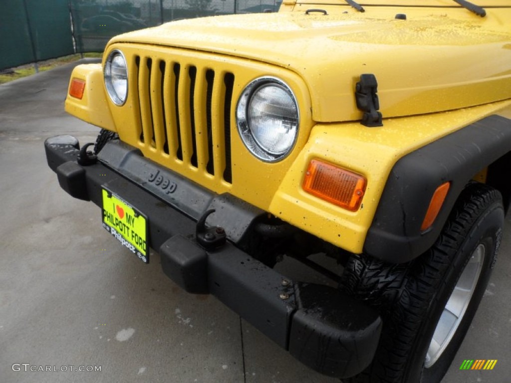 2000 Wrangler Sport 4x4 - Solar Yellow / Agate photo #11