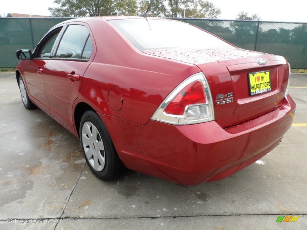 2008 Fusion S - Redfire Metallic / Medium Light Stone photo #5