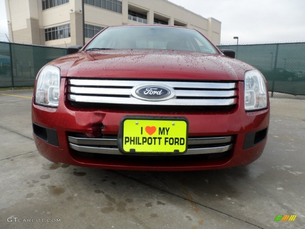 2008 Fusion S - Redfire Metallic / Medium Light Stone photo #9