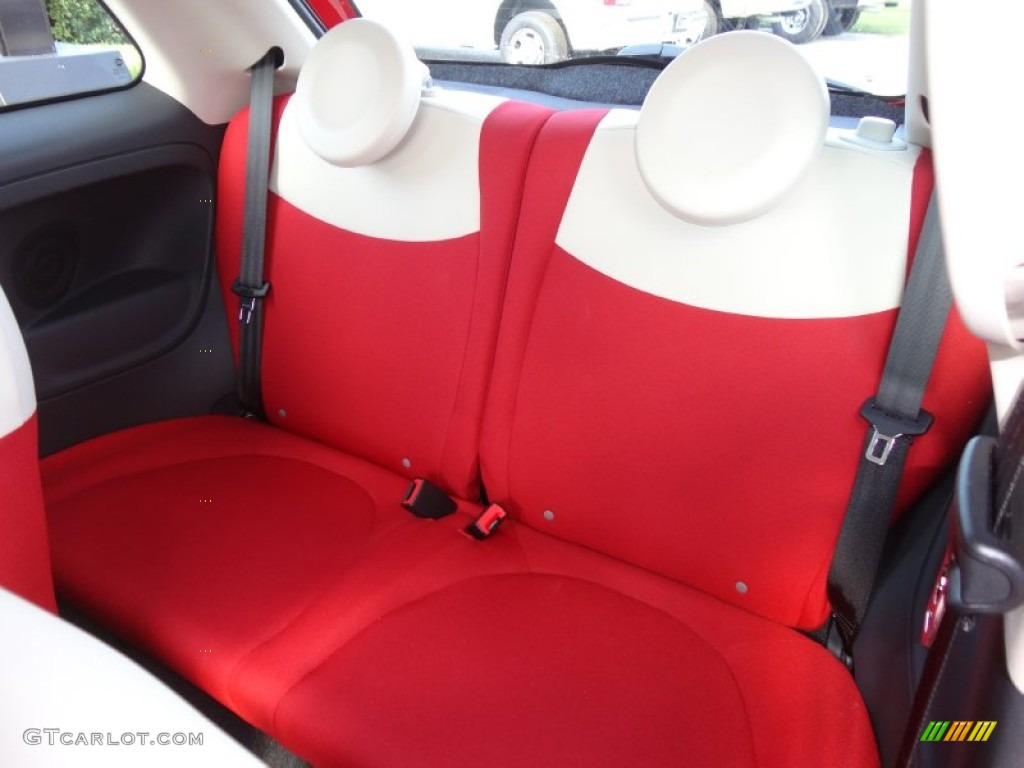 Tessuto Rosso/Avorio (Red/Ivory) Interior 2012 Fiat 500 Pop Photo #57474201