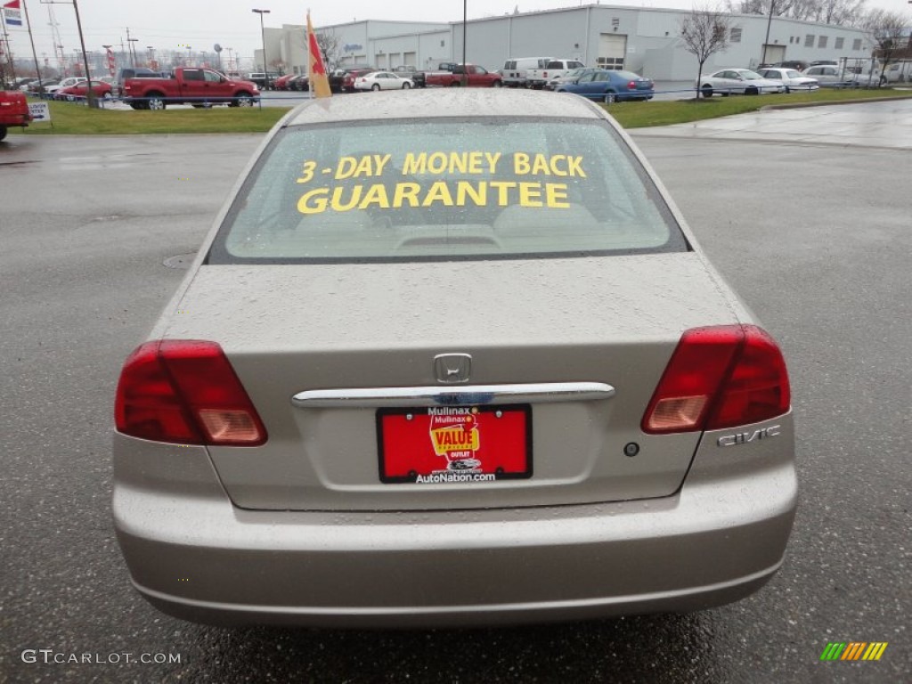 2001 Civic EX Sedan - Titanium Metallic / Beige photo #2