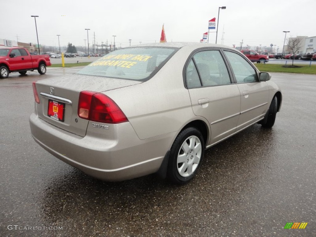 2001 Civic EX Sedan - Titanium Metallic / Beige photo #3