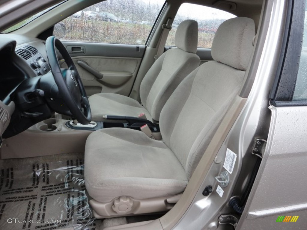 Beige Interior 2001 Honda Civic EX Sedan Photo #57476065
