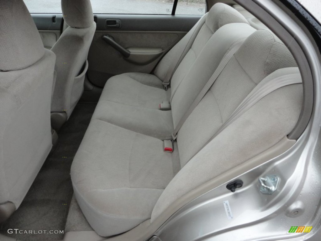 2001 Civic EX Sedan - Titanium Metallic / Beige photo #7