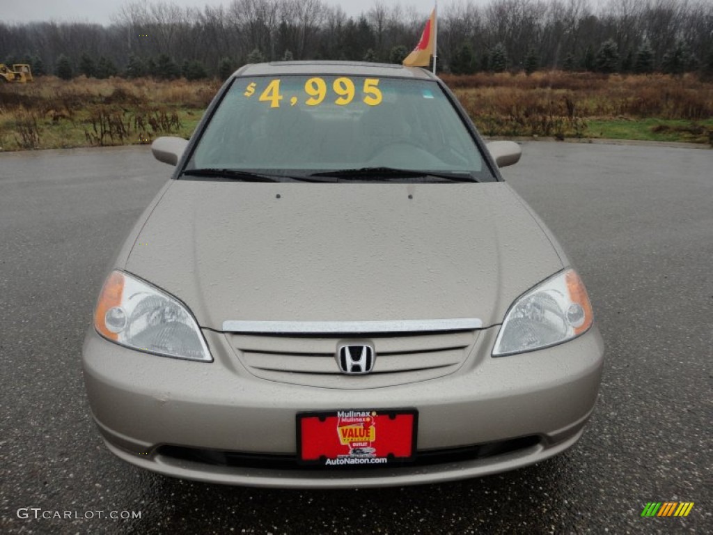 2001 Civic EX Sedan - Titanium Metallic / Beige photo #12