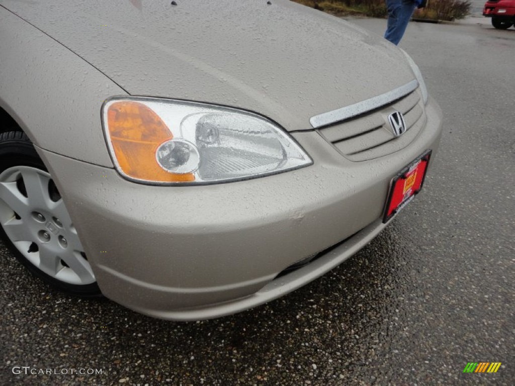2001 Civic EX Sedan - Titanium Metallic / Beige photo #13
