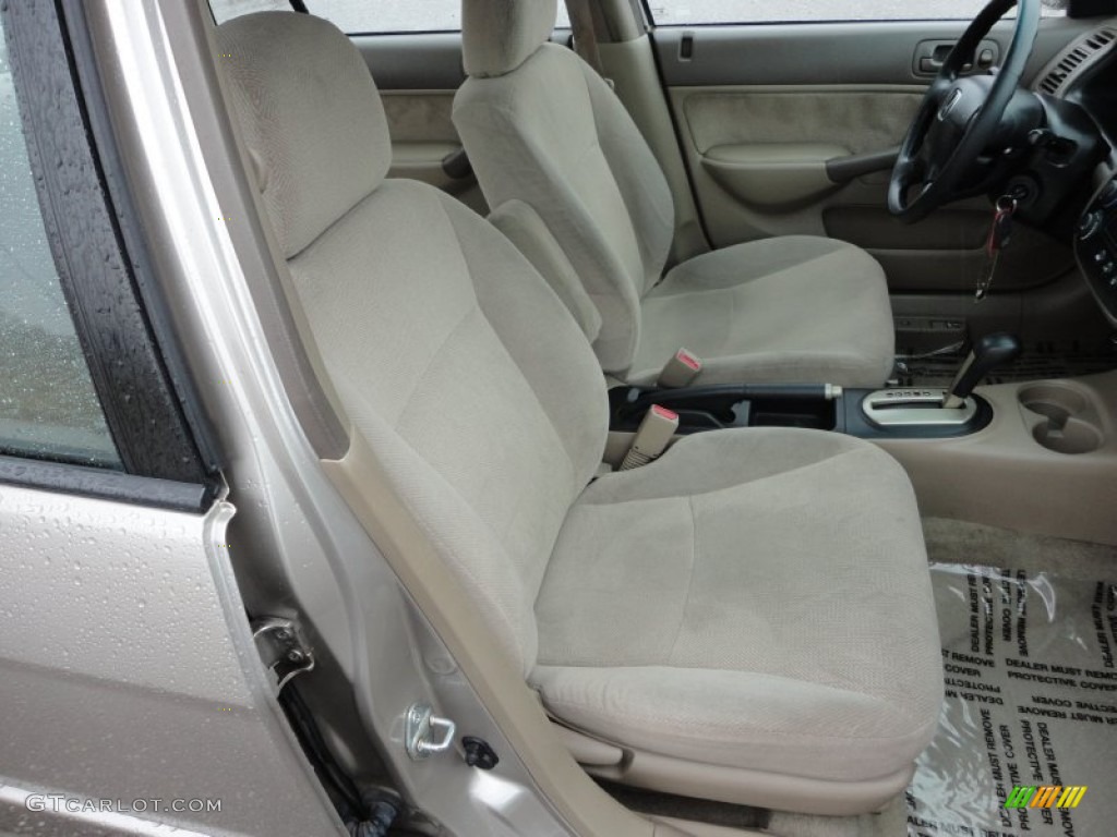 2001 Civic EX Sedan - Titanium Metallic / Beige photo #18