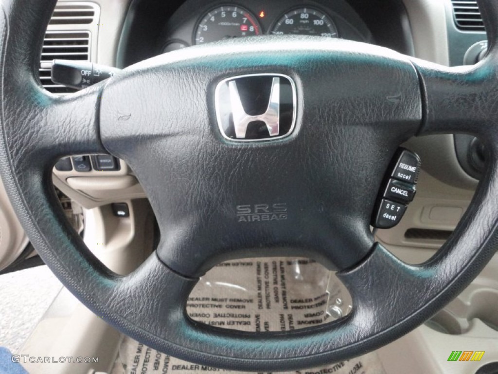 2001 Civic EX Sedan - Titanium Metallic / Beige photo #25