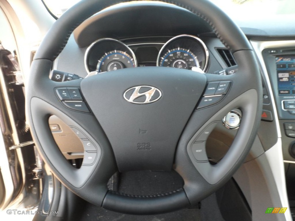 2012 Hyundai Sonata SE 2.0T Gray Steering Wheel Photo #57480012