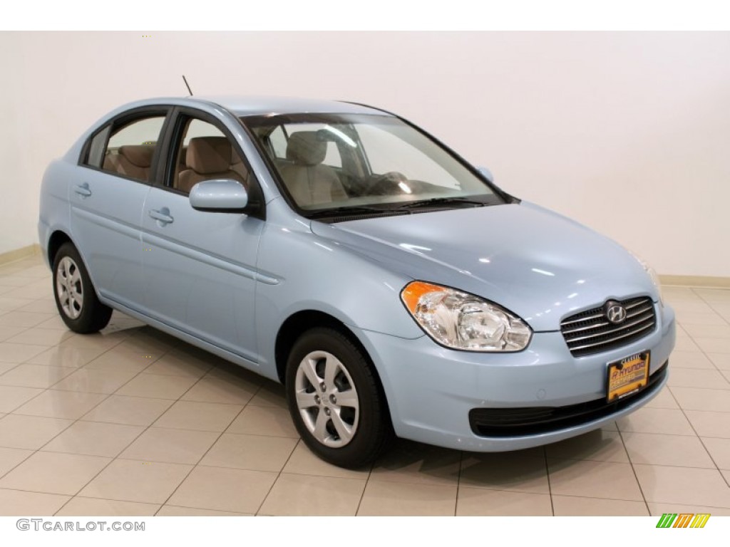 2011 Accent GLS 4 Door - Ice Blue / Beige photo #1