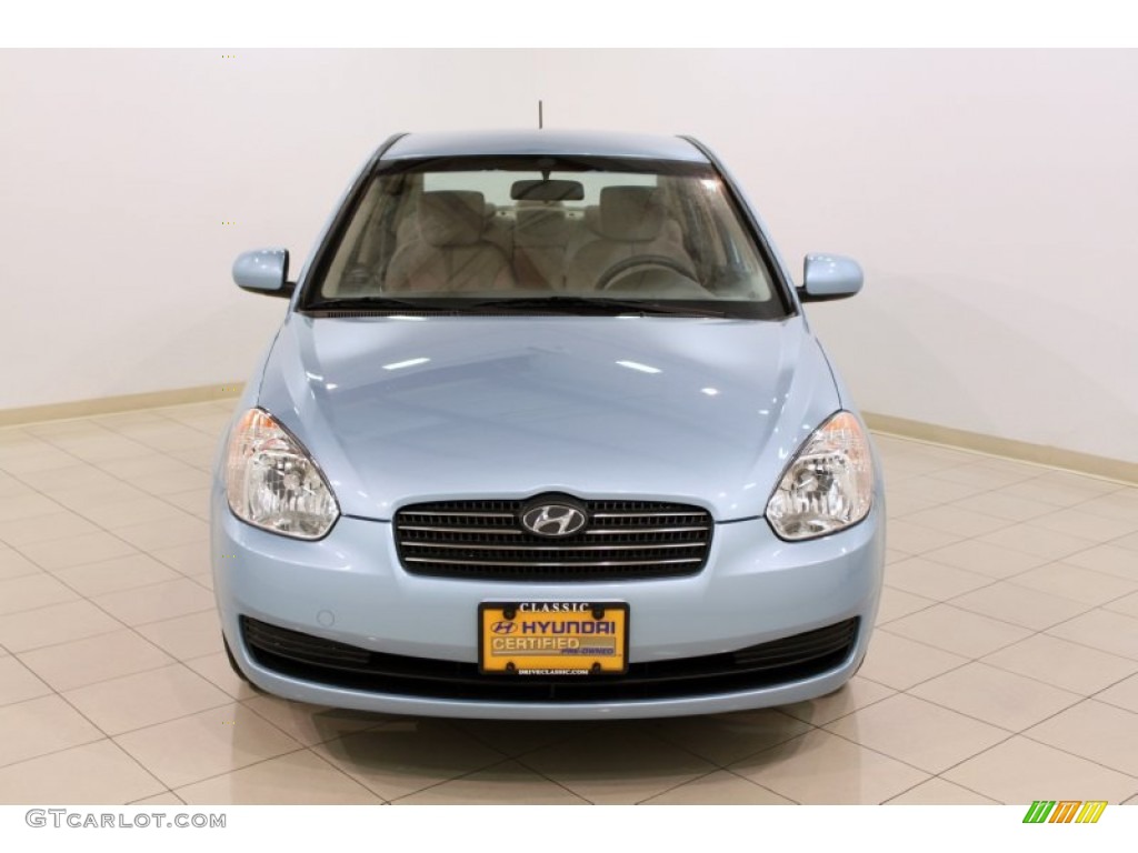 2011 Accent GLS 4 Door - Ice Blue / Beige photo #2