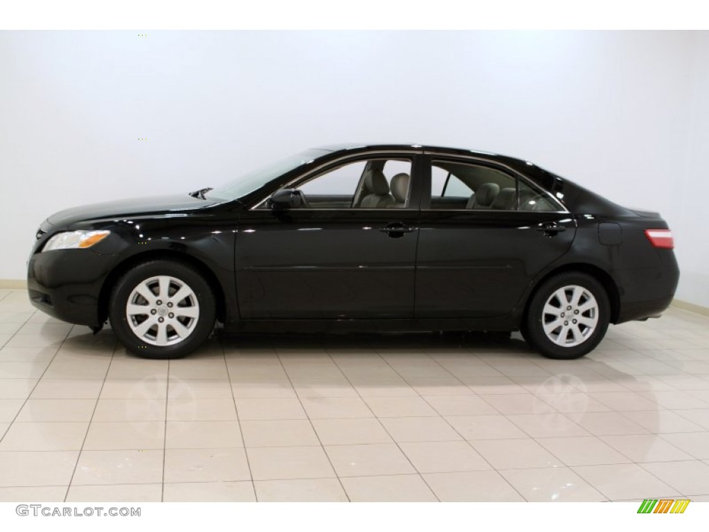 2008 Camry XLE V6 - Black / Bisque photo #4