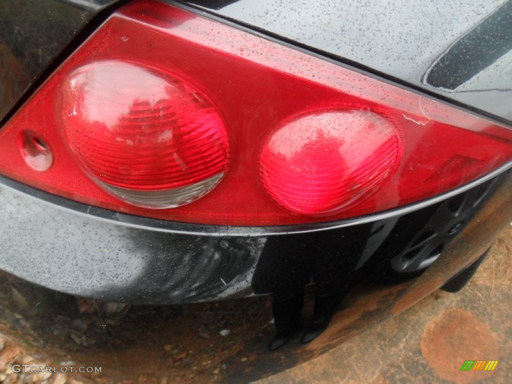 2002 Cougar V6 Coupe - Black / Midnight Black/Red photo #5